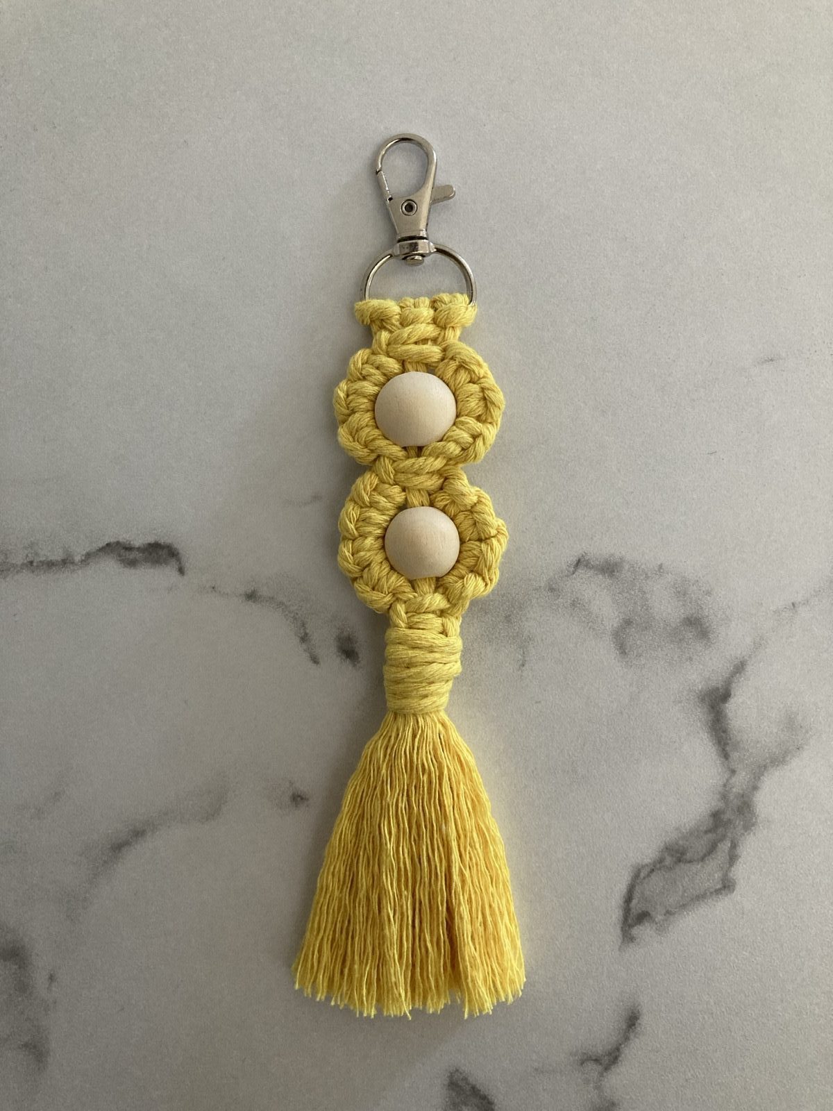 Macrame 2-Flower Key Chain, photo 2